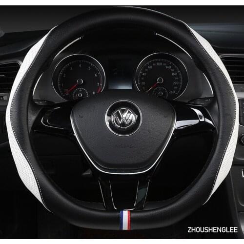 ZHOUSHENGLEE Microfiber Leather Car Steering Wheel Cover For Luxgen U7 U5 U6 M7 V7 S5 S6