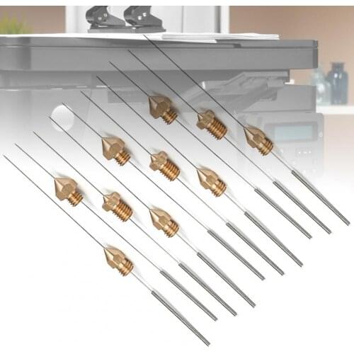 10Pcs/Set Nozzle Cleaning Needle Stainless Steel Flexible Cleaning Tool 0.4mm Needle for Nozzle 3D Printer Accessories