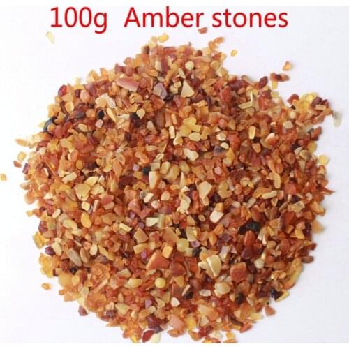 100g Natural Beautiful Tumbled Amber stones Crystal stone specimen Gravel Wholesale lucky Healing