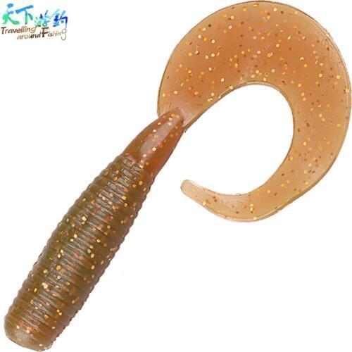 12Pcs Sickle Tail Fishing Lures 55mm 1.7g Silicone Soft Baits Isca Artificial Para Pesca Leurre Peche Mer Souple Fishing Tackle