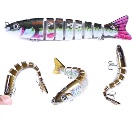 19g/13.5cm 6# Sinking Wobblers Fishing Lures Jointed Crankbait Swimbait 8 Segment Hard Artificial Bait For Fishing Tackle Lure