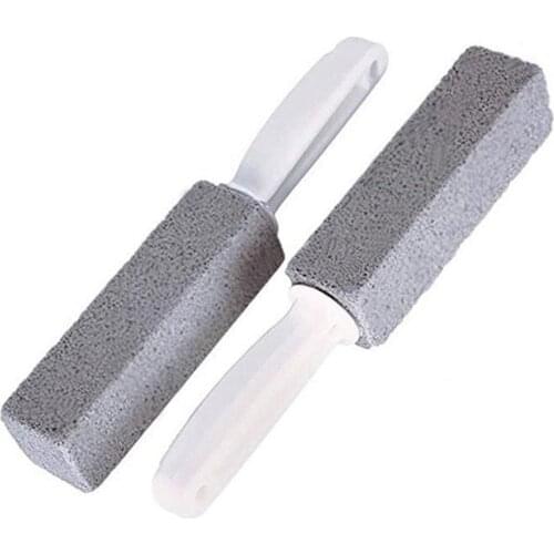2Pcs Toilets Brushes Natural Pumice Stone Cleaning Stone Cleaner Brush With Long Handle for Toilets Sinks Bathtubs