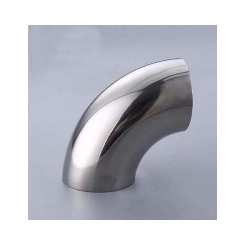 76mm 3" O/D 304 Stainless Steel Sanitary Weld 90 Degree Elbow Pipe Fitting homebew