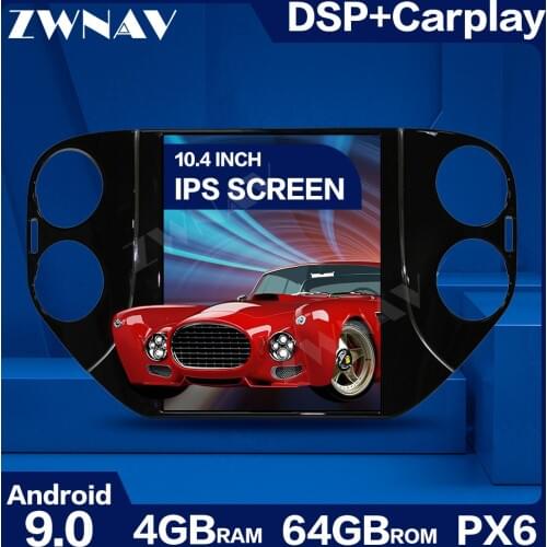 PX6 4G+64G Tesla Style Big Screen Android 9.0 Car Multimedia Player For VW Tiguan 2010-2016 car GPS Audio Radio stereo head unit