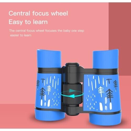 Binoculars HD 4x30 Telescope Rubber Children Colorful Telescope Fixed Zoom Anti-Skid Portable Field Glasses Gifts For Children