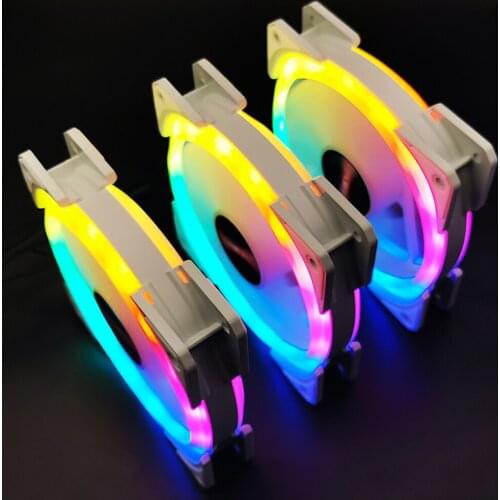 COOLMOON 4Pin PWM 5V 3Pin ARGB Computer Heatsink Cooler Radiator 12cm Cooling Fan for Chassis PC Case Water Cooling Accessories
