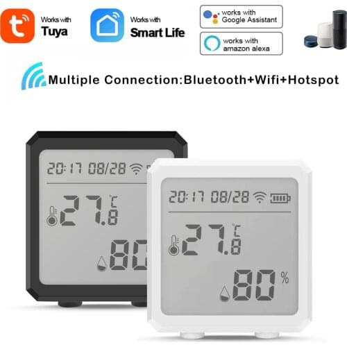 Tuya WIFI Temperature and Humidity Sensor Controller Meter Indoor Hygrometer Thermometer LCD Display for Alexa Google Smart Home