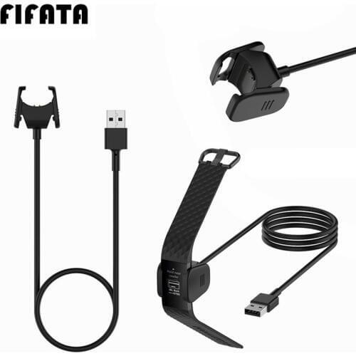 FIFATA For Fitbit Charge 3 USB Charger Clip Replacement Charging Cable 1M Adapter Charger For Fitbit Charge 3