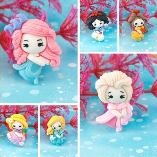 20Pcs Cartoon Series Little Girl Resin Decoration Crafts Flatback Cabochon Scrapbooking Fit Phone Embellishments DIY Accessories