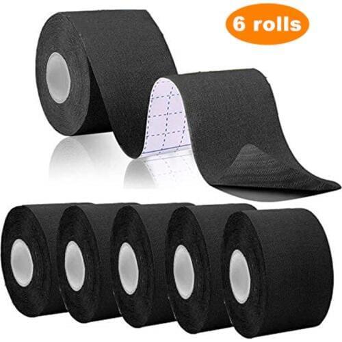 15 Color 6 Rolls Waterproof Cotton Elastic Kinesiology Tape Set Adhesive Bandage Knee Elbow Protector for Fitness Tennis Running