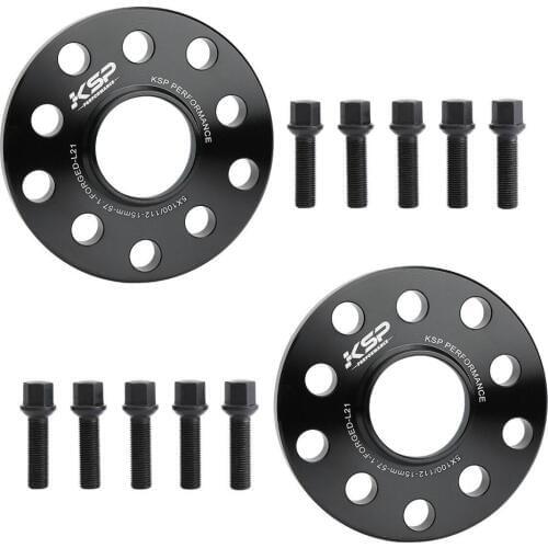 KSP 5X100 5X112 Wheel Spacers Adapters 2PCS Hubcentric Forged Spacer for Audi Thread Pitch M14x1.5 Hub Bore 57.1mm