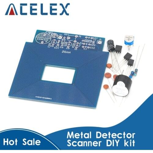 Metal Detector Scanner Unassembled Kit DC 3V-5V Suite Metal Sensor Board Module Electronic DIY Kits PCB Board Buzzer Capacitor