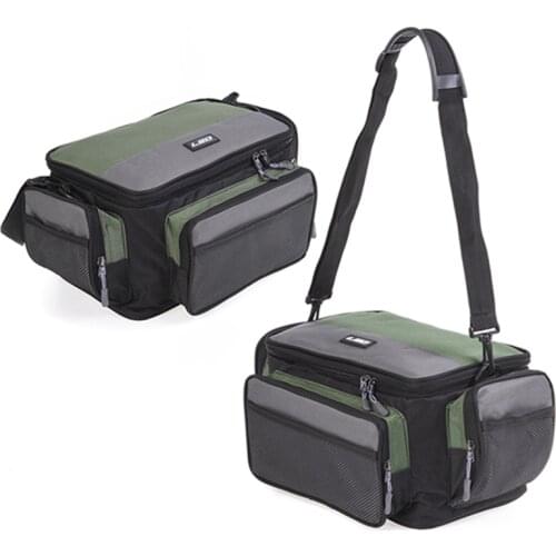 Multifunctional Fishing Bag Oxford Cloth Large Capacity Fishing Lures Gear Utility Storage Single Crossbody Fishing Tackle Bags