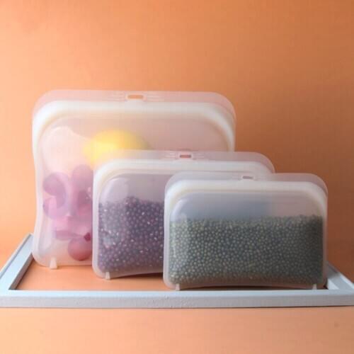 Reusable Sandwiches Bag Reusable Silicone Food Storage Bag Leak proof Microwave and Freezer Safe Silicone Food Storage Container