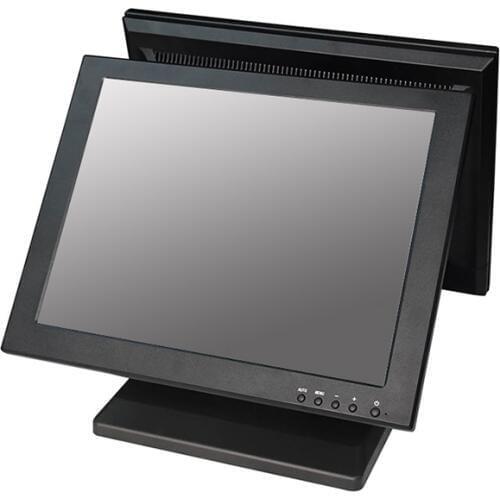Low price 15inch dual screen monitor resistive touch monitor VGA interface