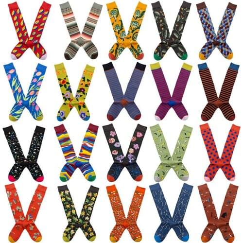 2021 New High Tube Socks Women Calf Socks Warm Knee Socks Cotton Street Marathon Running Sports Socks Ins Trend Harajuku Style