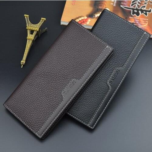 New Mens Wallet Mens Long Wallet Youth Leisure Multi Card Casual Thin Soft Wallets Standard Wallets No Zipper