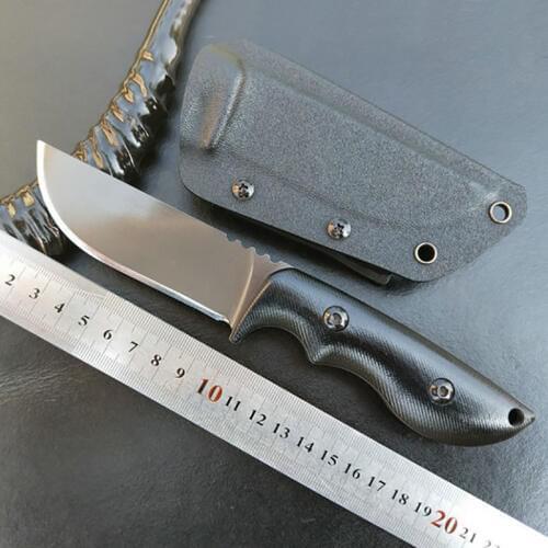 Free shipping Handmade 5CR13MOV steel Hunting Knife G10 handle Camping Survival Knife Fixed Blade Tactical Knife