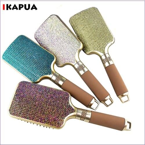 Bling Rhinestone Hair Brush Airbag Comb Hair Scalp Massage Comb Air Cushion Styling Tools for Women Hair Beauty Tools