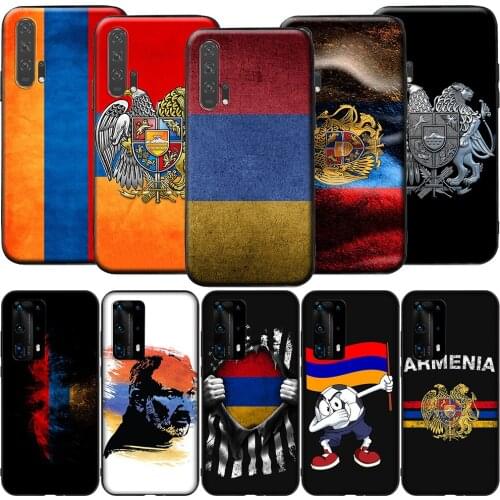 GX23 Armenia Armenians Flag Silicone Case for Huawei P9 P10 P20 P30 P40 Y6 2018 Y7 Y9 Lite Pro Max Prime Mini