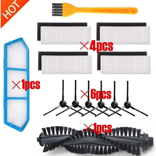 Vacuum Cleaner accessories Replacement Kit for chuwi ilife A4s A40 Main brush filter side brushes