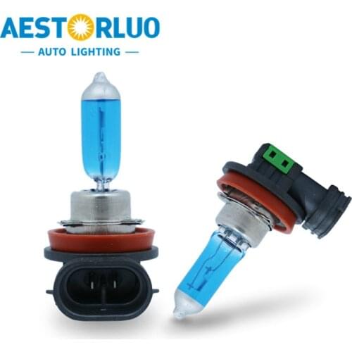 10pcs Factory Supply H11 Super White Halogen Bulb Fog Lights High Power Car Headlights Lamp Car Light Source parking12V 55W6000K