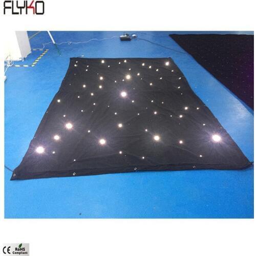 Led star curtain cloth 3x4m single white DMX function for wedding decoration DJ bar Booths