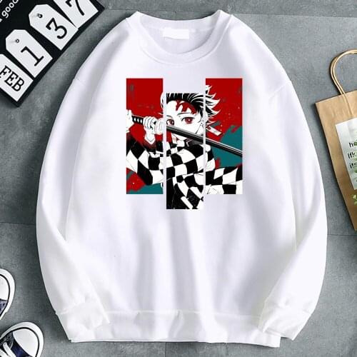 Demon Slayer Anime Sweatshirts Hoodie Men High Quality O Neck Streetwear Hoody Hip Hop Manga Crewneck Tracksuit Hooded Male Top