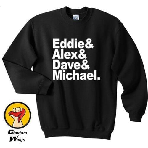VAN HALEN NAMES 1980s rock 80s Sweatshirt Crewneck Sweatshirt Unisex More Colors XS - 2XL-B014