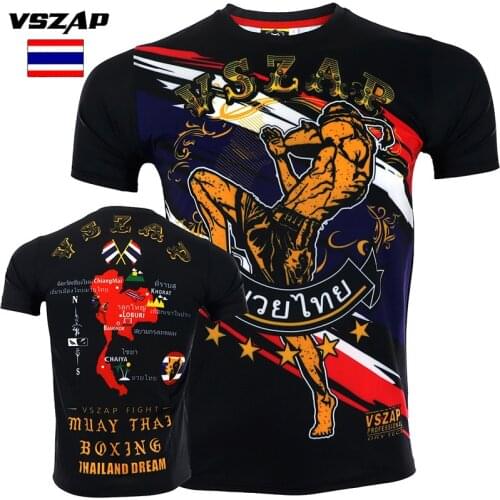 VSZAP Men Women Boxing Jerseys Fight MMA T-Shirt Gym T-Shirt Boxing Fitness sport Muay Thai Breathable Comfortable