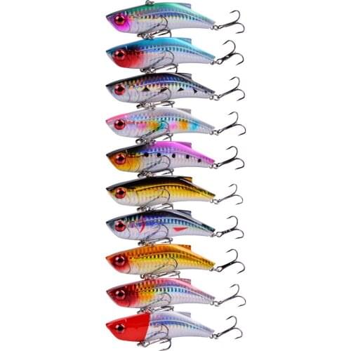 10Pcs VIB Lead Inside Fishing Lure 9cm 28g Fishing Wobbler Isca Artificial Bait Hard Lures Laser Body Lifelike Fish Tackle