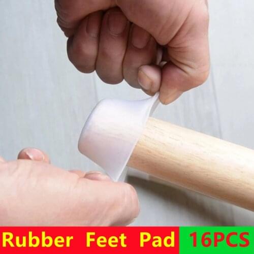 16pcs PVC Furniture Leg Protection Cover Table Feet Pad Floor Protector For Chair Leg Floor Protection Anti-slip Table Legs