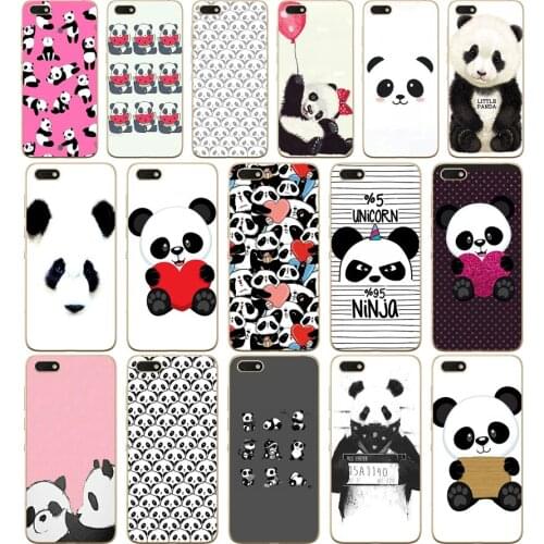 36DD Cute Panda Cartoon Animal Funny Soft Silicone Cover Case for Huawei honor 9 10 Lite 7A 5.45 7a pro 7c 5.7 inch 7x 8x case