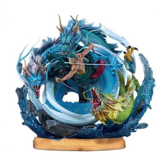 40cm GK Roronoa Zoro Thousand World Tornado Battle Form Statue PVC Action Figure Anime One Piece Luffy Collectible Model Toys