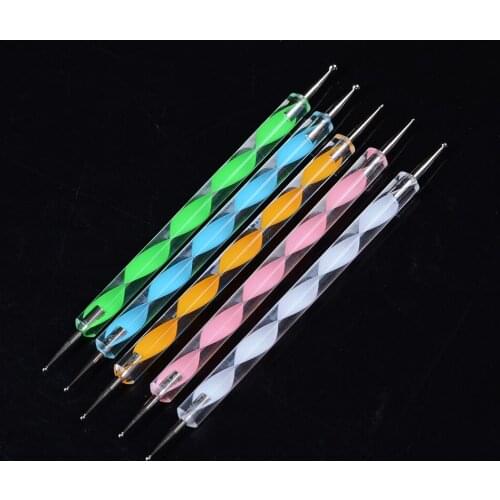 5pcs Painting Stencils Rocks Template Set Acrylic Rods Ball Stylus Painting Pottery Clay Craft Nail Stamp Mandala Dotting Tools