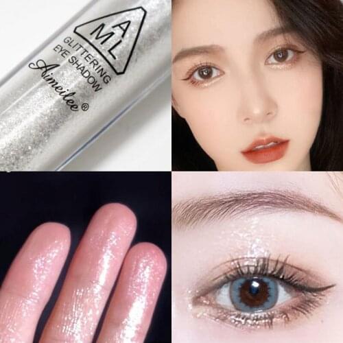 Diamond Glitter Eyeshadow Women Makeup Nude Shimmer Liquid Eye Shadow Mineral Pigment Long-Lasting Easy To Wear Cosmetics