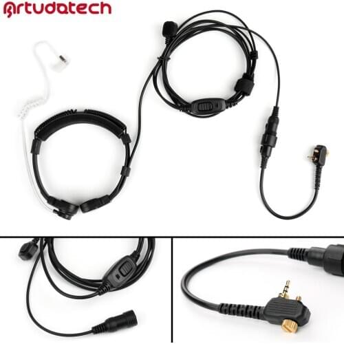 Artudatech 1Pcs 2.5mm Throat Microphone Covert Acoustic Tube PTT For Motorola MTP850 MTH600 MTH650 MTH800 MTH850 MTP 850 Radio