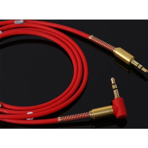 Vehicle Car Aux Audio Cable 3.5mm Jack Male to Male HIFI Universal Stereo Audio Cable with 90 Degree Angle