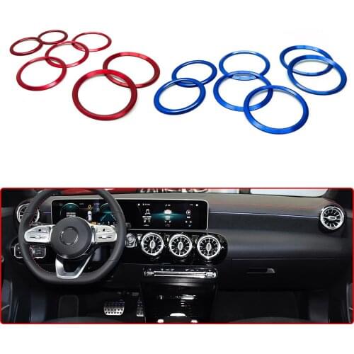 Car Central Dashboard Rear Seat AC Vent Ring Trim Cover Accessories For Benz A B Class CLA GLA GLB 2019-2020