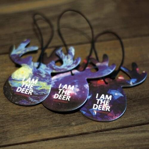 Car Antlers Hanging Perfume Pendant Fragrance Air Freshener Empty Glass Bottle For Essential Oils Diffuser Automobiles Ornaments