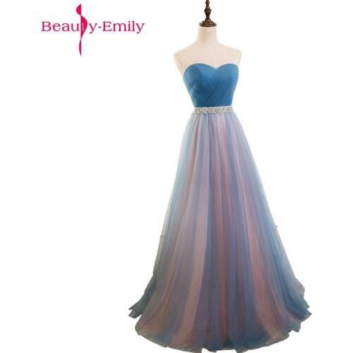 Beauty-Emily Cintrast Color A-line Bridesmaid Dresses 2017 Party Prom Dresses Bridal Dresses Homecoming