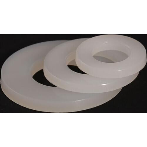 White black nylon plastic flat gasket washer m2-m20 50Pcs