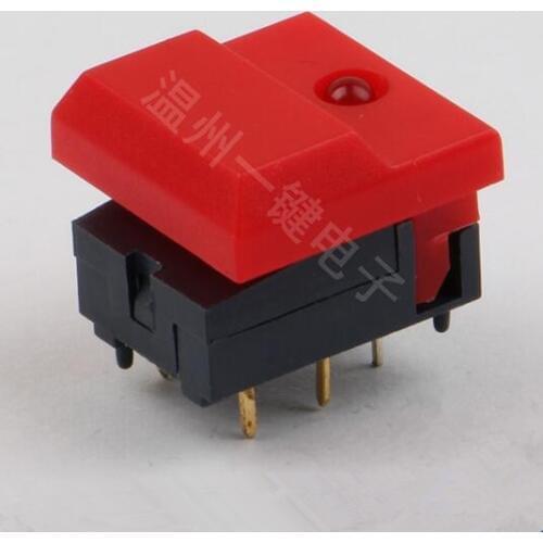 Free Shipping 2Pcs Red PB86 PB-86 Momentary Push Button Tact Switch 6Pin DIP SPDT PCB Mount best quality