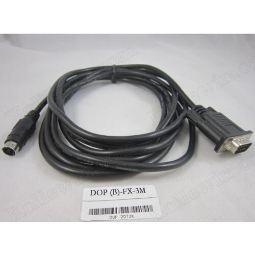 FreeShipping Compatible DOP(B)-FX Communication cable for Delta DOP-B HMI and FX series PLC, DOP-FX , DOP(B)FX