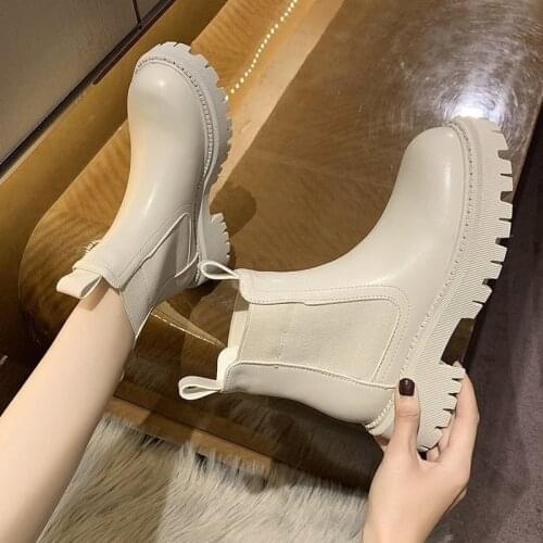 Spring Fashion Ladies Elegant White Ankle Boots Female High Heel Platform Shoes Black Gothic Leather Punk Ankle Boots