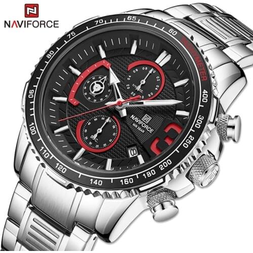 Top Brand NAVIFORCE Luxury Watch For Men Casual Sports Waterproof Chronograph Quartz Stainless Steel Date Clock Men Wrist Watch