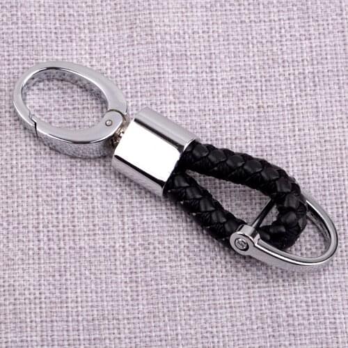 CITALL Hand Woven Horseshoe Buckle Car Keychain Keyring Auto Key Rings Holder Clip High Quality Universal Accessories