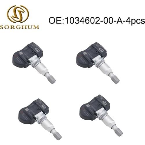 4pcs TPMS Tire Pressure Sensor Fit for Model S 10/2014-06/2019, 103460200A 1034602-00-A