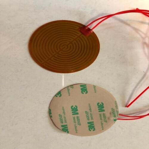 Dia 160mm 12V 110W element heating PI film polyimide heater heat rubber electric flexible heated bad 3D printing oil pan heating
