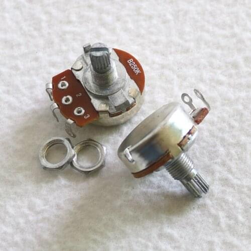 Sell Free Shipping Guitar parts 4pcs/pack 15mm handles 24mm full size guitar potentiometers A500K/B500K guitar pots